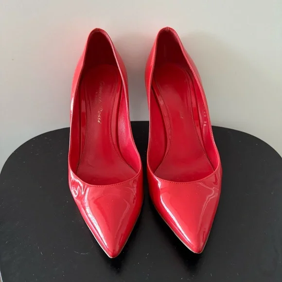 Gianvito Rossi Poppy Red Patent Leather Gianvito 85 Pumps - US 6 (36) - Picture 4 of 6